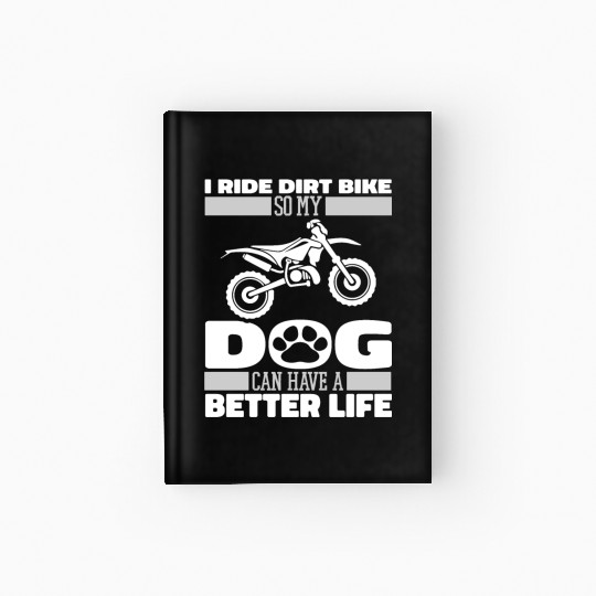 Dirt Bike Mx Motocross Supermoto Dog Hardcover Journal