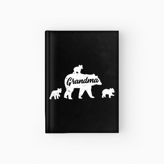 Vintage Grandma Bear 3 Cubs Mother's Day Hardcover Journal