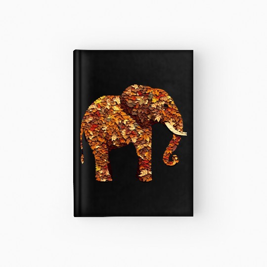 African Elephant in Autumn: Colorful Foliage and Hardcover Journal