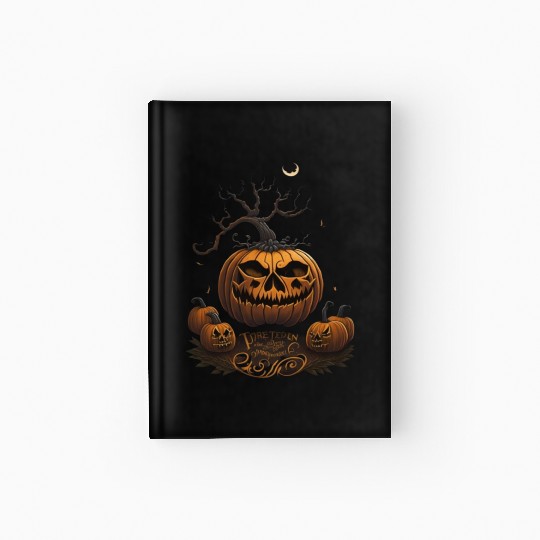 halloween trick or treat spookypumpkin Hardcover Journal