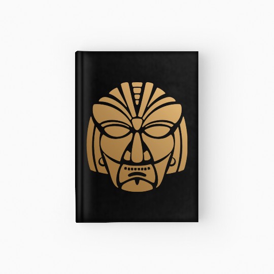 Aztec & Mayan: Sleek Mask Business Logo Hardcover Journal