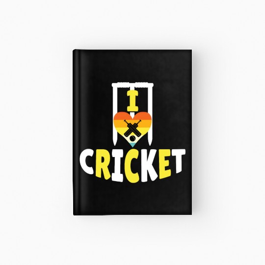 I Love Cricket Hardcover Journal