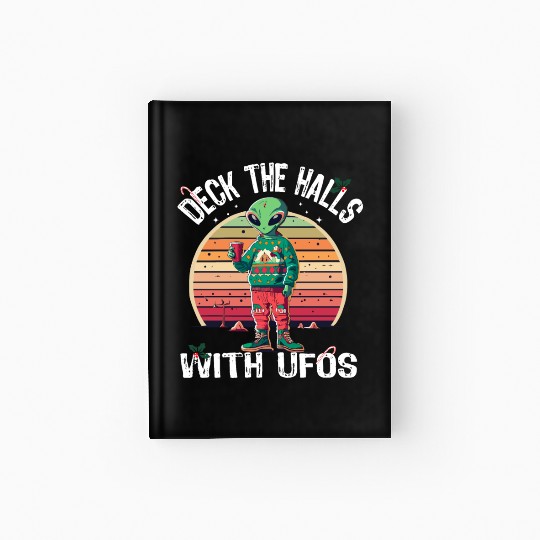 Beam Me Up Santa Claus Alien Christmas Ufo Coffee Hardcover Journal