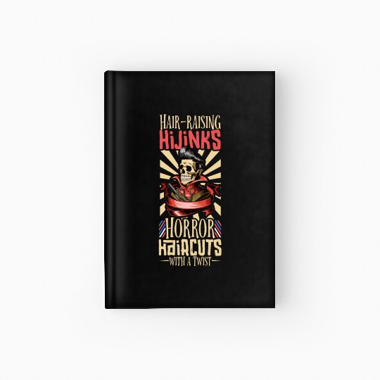 Horror Barber Spooky Hairdresser Hairstylist Hair Hardcover Journal