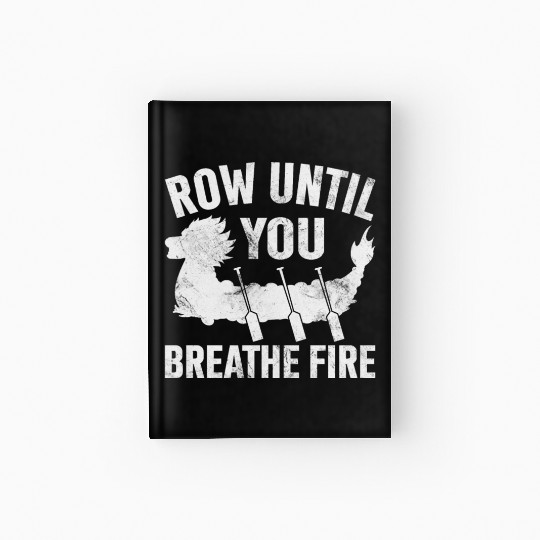 Funny Dragon Boat Racing Paddle Hardcover Journal
