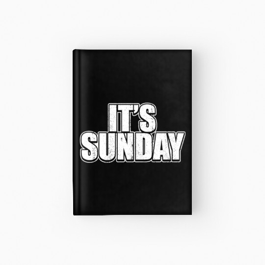 Grunge Sunday White Weekly Prank Funny Jokes Pun Hardcover Journal