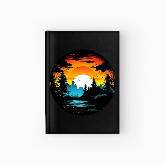 Riverside Twilight in the Forest Hardcover Journal