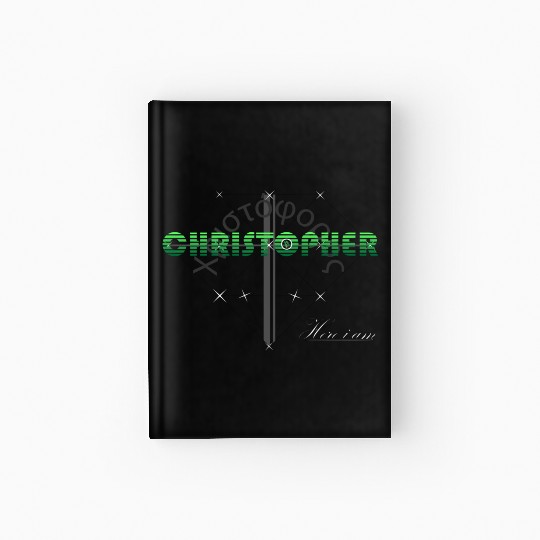 Christopher green design - Greek Origin & bitcoin Hardcover Journal