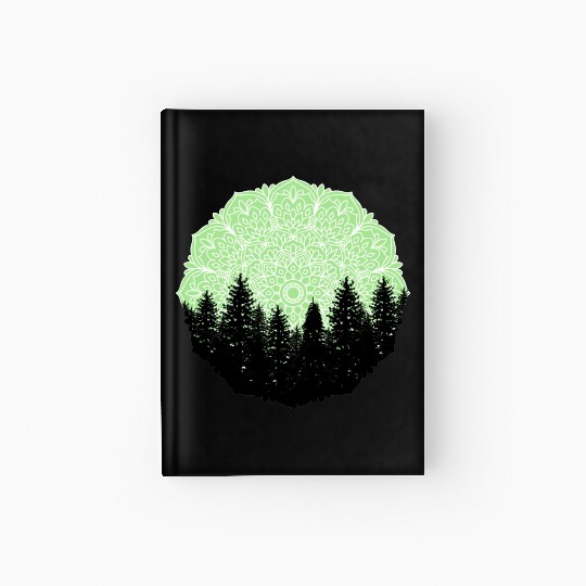 Green Forest Mandala Pacific Northwest Hardcover Journal