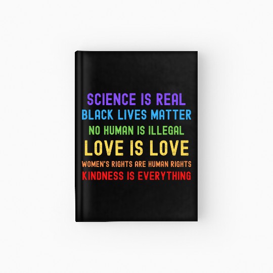 Science Is Real Black Lives Matter Hardcover Journal