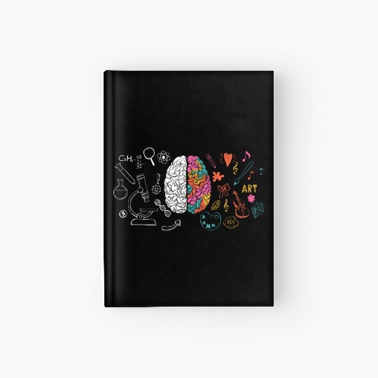 Colorful Brain Science And Art Creative Cool Hardcover Journal