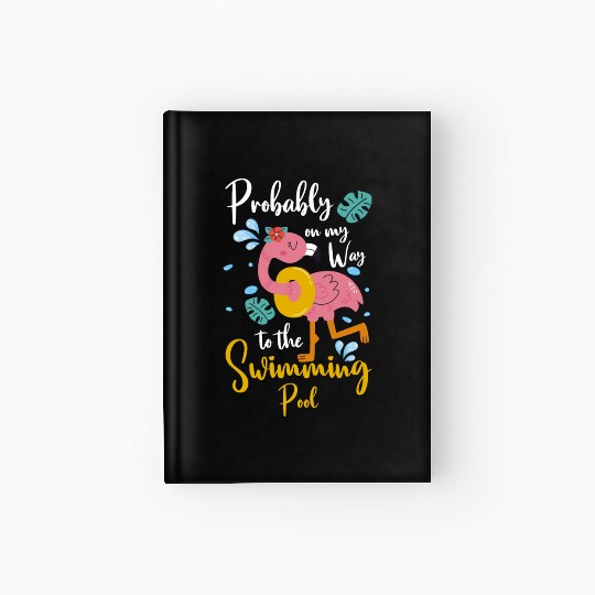 Pool Water Flamingo Hardcover Journal