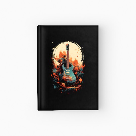 Guitar Moon Color Hardcover Journal