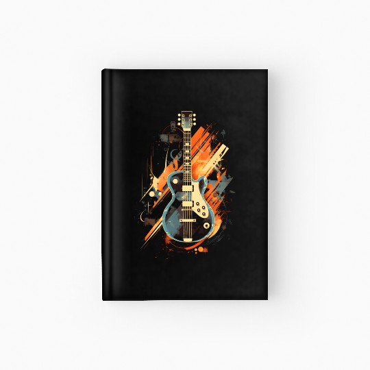 Guitar Music Vibes Hardcover Journal