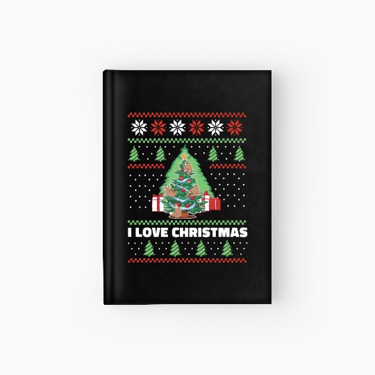 Sloths Christmas Tree Lights Animals Lover Xmas Hardcover Journal