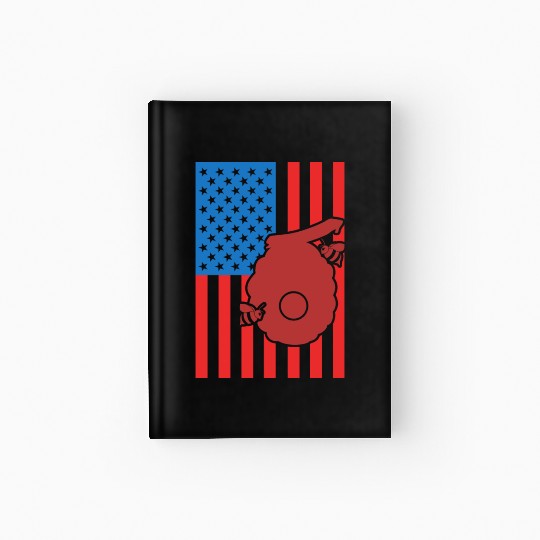 Beekeeping US Flag Hardcover Journal