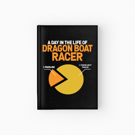 Funny Day Life Of Dragon Boat Racer Paddling Hardcover Journal