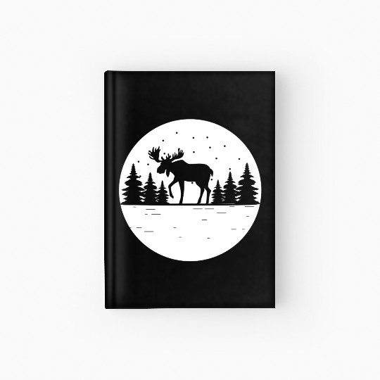 Moose Forest Deer Elk Canada Nature Wilderness Hardcover Journal