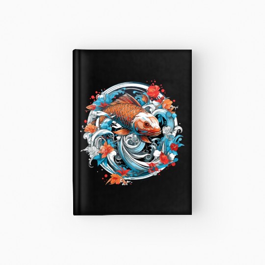 Koi Fish Koi Carp Japanese Koi Garden-Pond Koi Hardcover Journal