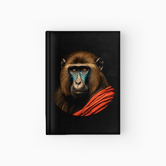 Baboon Monkey Lover Wildlife Animal Zookeeper Hardcover Journal