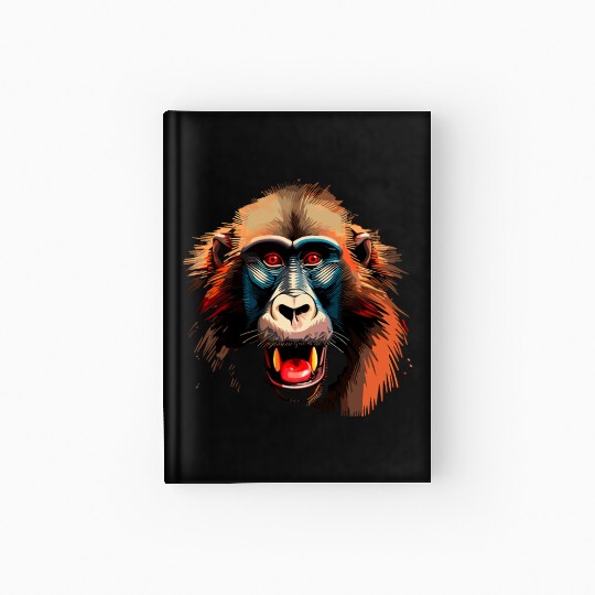 Baboon Monkey Lover Wildlife Animal Zookeeper Hardcover Journal