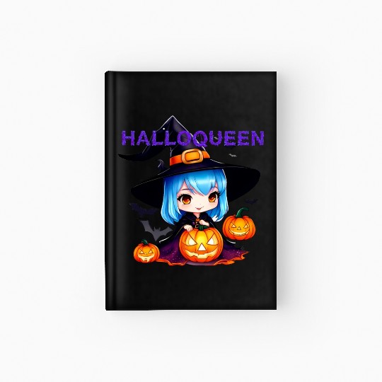 Hallo Light Blue Witch Hardcover Journal