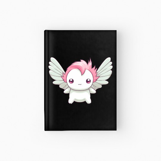 Sweet Axolotl with Angel Wings: Heavenly Design Hardcover Journal