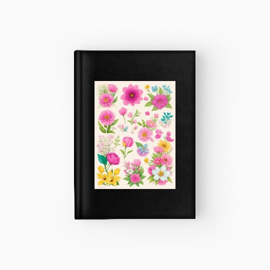 Buttercup and Marigold Spring Flowers Hardcover Journal