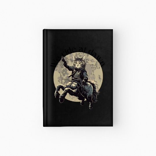 We ride at dawn! Cathorses! Hardcover Journal