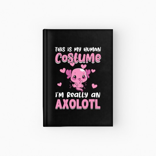 Human Costume Axolotl Amphibian Lurch Hardcover Journal