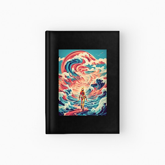 Retro Wave Nostalgia Hardcover Journal