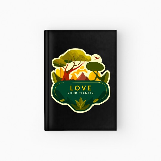 Green Natural Love Our Planet Hardcover Journal