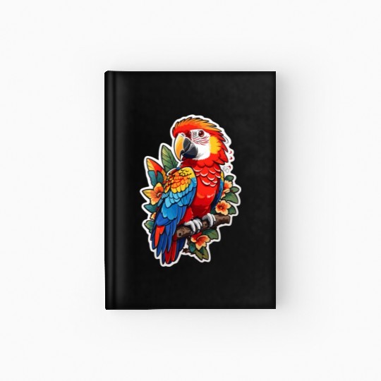 Scarlet Macaw Kawaii Hardcover Journal