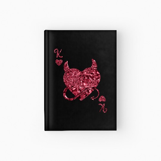 Halloween Card Game King of Hearts Devilish Hardcover Journal
