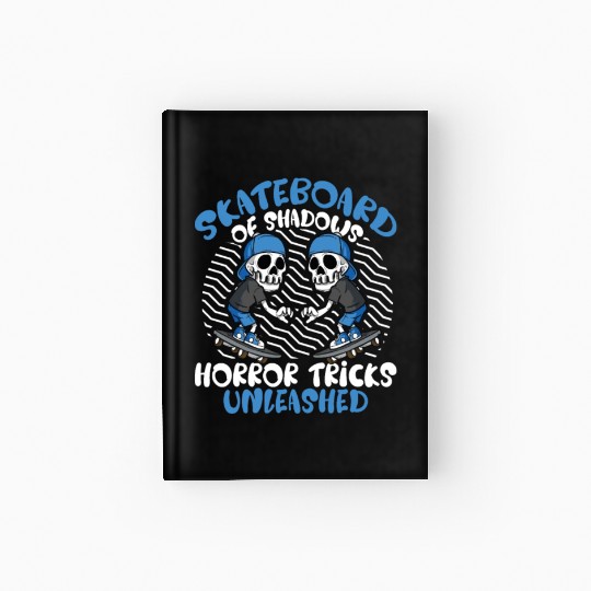 Spooky Horror Skateboarder Halloween Skateboarding Hardcover Journal
