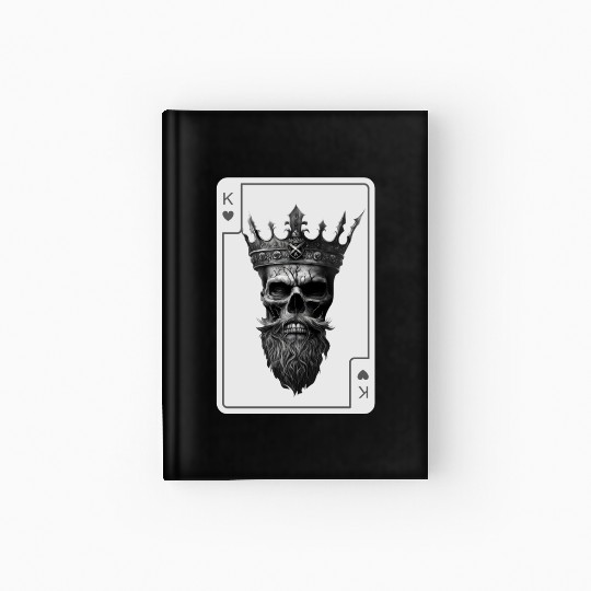 King of Hearts Creepy Card Game Poker Hardcover Journal