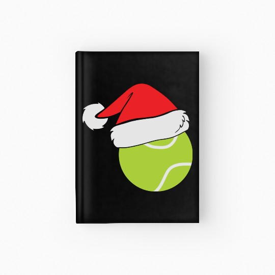 Tennis Santa Hat Tennis Lover Christmas Gift Hardcover Journal