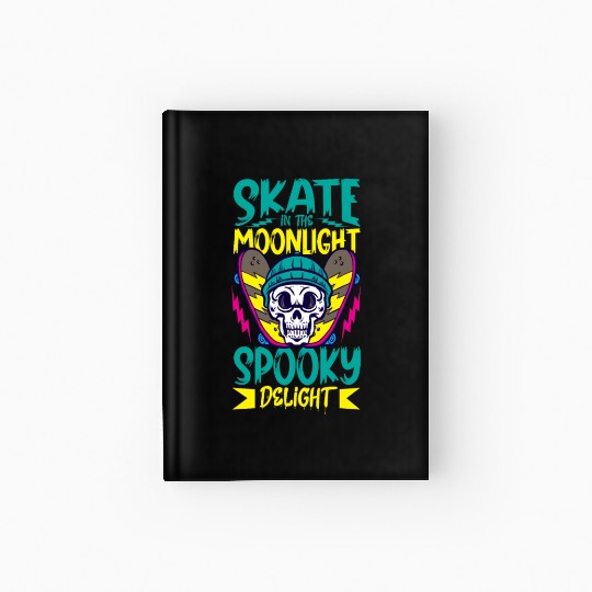 Spooky Horror Skateboarder Halloween Skateboarding Hardcover Journal