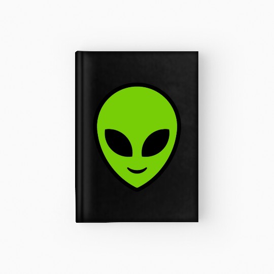Alien. Green Alien head Hardcover Journal