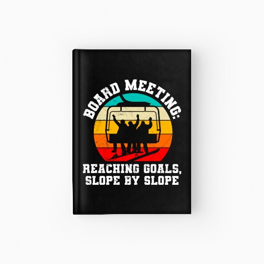 Snowboarding Boards Meeting Snow Slope Snowboard Hardcover Journal