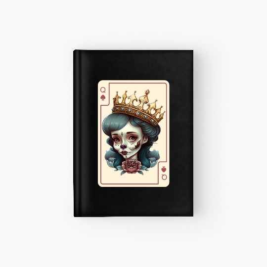 Poker Card Game Scary Halloween Cards Hardcover Journal