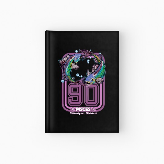 Pisces Born in 1990 Zodiac star sign horoscope Ast Hardcover Journal