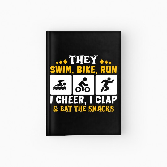 Triathlon Swim Bike Run Triathlete Sport Gift Hardcover Journal