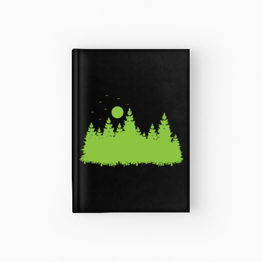 Forest with Leaves in Environment Hardcover Journal