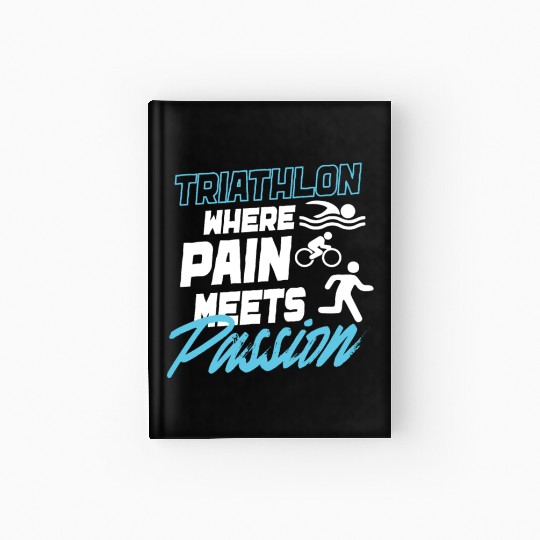 Triathlon Swim Bike Run Triathlete Sport Gift Hardcover Journal