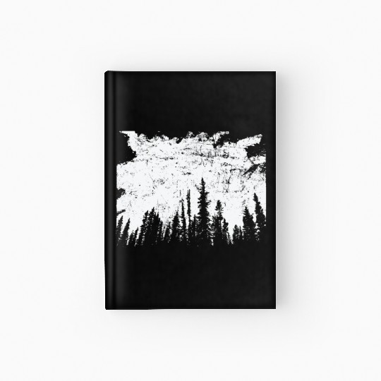 Forest at Night Nature Leaves Environment Hardcover Journal