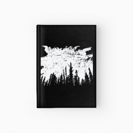 Forest at Night Nature Leaves Environment Hardcover Journal