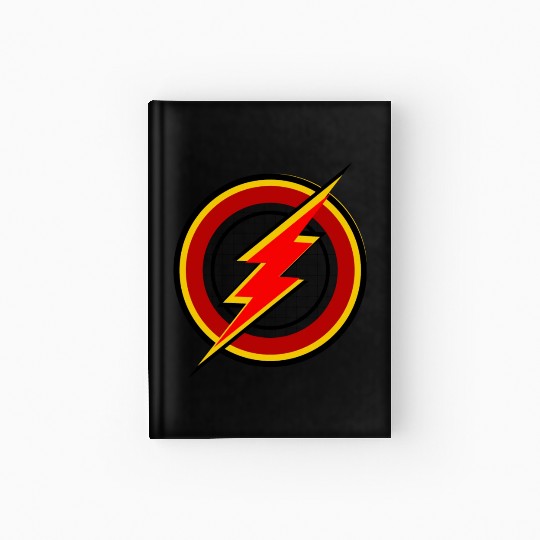 Red and yellow color Gorilla thunder circle design Hardcover Journal