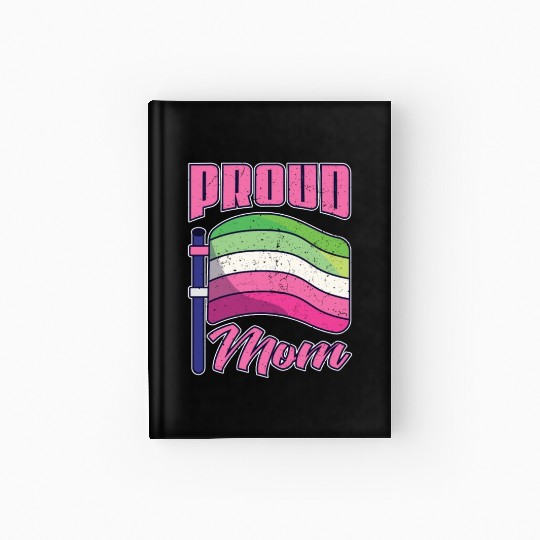 Proud Mom Abrosexual Mother's Day Gift LGBT Hardcover Journal