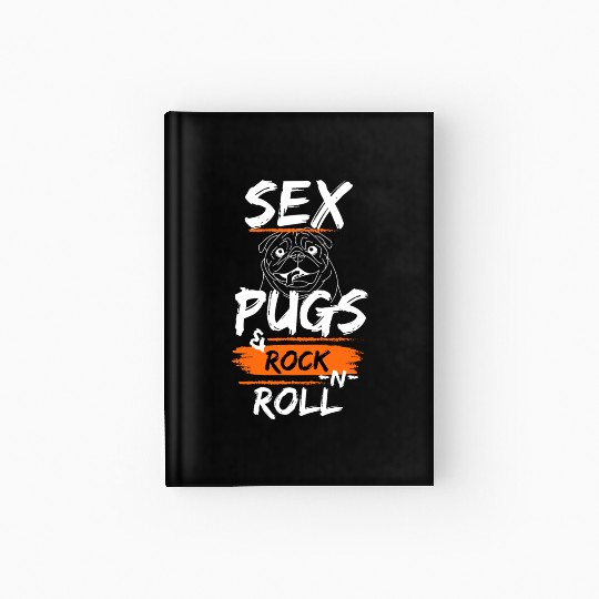 Mops and Roll - The Rockin' Pug Hardcover Journal